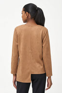 Women's Knit Scoop-Neck Top, Long Sleeves & Asymmetric Hem