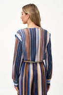 Women's Knit Boat-Neck Long Sleeve Top | M