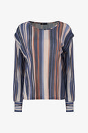 Women's Knit Boat-Neck Long Sleeve Top | M