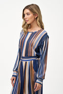 Women's Knit Boat-Neck Top, Long Sleeves & Shoulder Seam Details