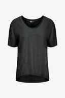 Women's Knit Woven Combo Top