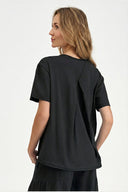 Women's Knit Woven Combo Top