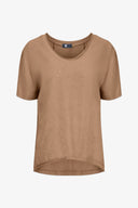 Women's Knit Woven Combo Top