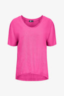 Women's Knit Woven Combo Top