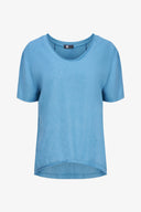 Women's Knit Woven Combo Top