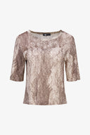 Women's Knit/Woven Combo Top