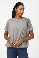 Women's Knit Short Sleeve Crew-Neck Top | M