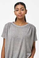 Women's Knit Short Sleeve Crew-Neck Top | M