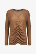 Women's Knit Long Sleeve V-Neck Top | M
