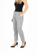WOMEN'S KNIT PULL ON PANTS, WITH A TAPERED LEG AND FRONT SLASH POCKETS