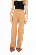 WOMEN'S KNIT PULL ON PANTS WITH A COLOR-BLOCKED HEM DETAILING