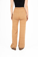 WOMEN'S KNIT PULL ON PANTS WITH A COLOR-BLOCKED HEM DETAILING