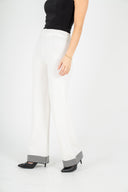WOMEN'S KNIT PULL ON PANTS WITH A COLOR-BLOCKED HEM DETAILING