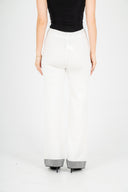 WOMEN'S KNIT PULL ON PANTS WITH A COLOR-BLOCKED HEM DETAILING