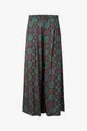 Women's Woven Printed Pull-On Wide Leg Pants With Slash Pockets | M