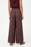 Women's Printed Woven Wide-Leg Pull-On Pants with Slash Pockets
