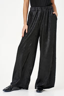 Women's Woven Wide-Leg Pull-On Pants with Slash Pockets