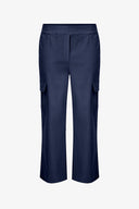 Women's Knit Straight Leg Pull-On Cargo Pants With Patch Pockets | M