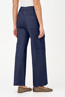 Women's Knit Straight-Leg Pull-On Cargo Pants with Patch Pockets