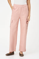 Women's Knit Straight Leg Pull-On Cargo Pants With Patch Pockets | M