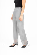 WOMEN'S PULL-ON WOVEN PANTS, WITH KNIT WAISTBAND