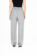 WOMEN'S PULL-ON WOVEN PANTS, WITH KNIT WAISTBAND