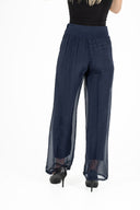 WOMEN'S PULL-ON WOVEN PANTS, WITH KNIT WAISTBAND