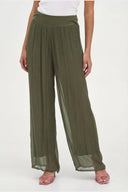 Women's Knit Woven Combo Trousers