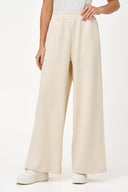 Women's Knit Wide-Leg Pull-On Pants with Side Pintucks & Pockets