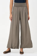 Women's Woven Pull-On Pants with Foldover Jersey Waistband