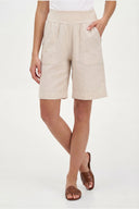 Women's Knit Woven Combo Shorts