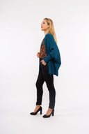 Women’s Knit 3/4 Sleeve Cardigan. Composition: 40% Polyamide, 35% Viscose and 25% Microfiber. 