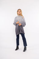 Women’s Knit Long Sleeve Cardigan. Composition: 55% Modal and 45% Acrylic. 