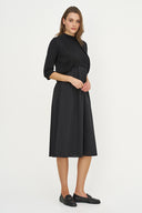 Women's Knit/Woven Combo Cardigan