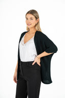 WOMEN'S KNIT CARDIGAN, WITH ELBOW LENGTH SLEEVES