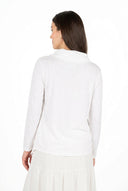 Women's Knit & Woven Cardigan with Long Sleeves