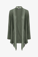 Women's Knit/Woven Combo Cardigan