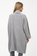 Women's Knit Shawl-Collar Cardigan with Long Sleeves