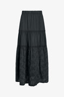 Women's Knit/Woven Combo Skirt