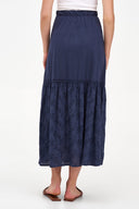 Women's Knit/Woven Combo Skirt
