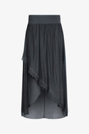 Women's Knit/Woven Combo Skirt