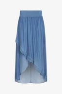 Women's Knit/Woven Combo Skirt