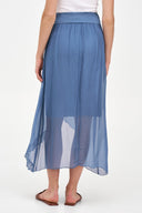 Women's Knit/Woven Combo Skirt