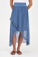 Women's Knit/Woven Combo Skirt
