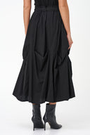Women's Woven Bubble Gathered Pull-On Skirt | M