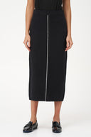 Women's Knit Skirt with Contrast Front Stitching