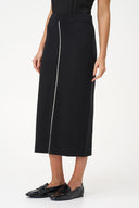 Women's Knit Skirt with Contrast Front Stitching