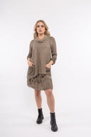 Women’s Knit Long Sleeve Dress. Composition: 50% Mohair and 50% Viscose. 