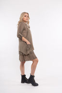 Women’s Knit Long Sleeve Dress. Composition: 50% Mohair and 50% Viscose. 