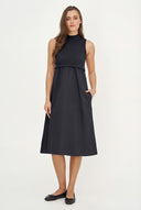 Women's Knit/Woven Combo Dress